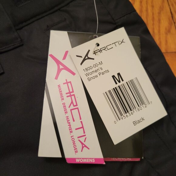 Arctix Black Snow Pants M Waterproof Wind Resistant Insulated ThermaTech Breatha - Picture 4 of 11